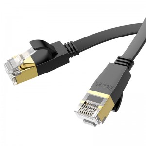 Мережевий кабель HOCO US07 General pure copper flat network cable(L=1M) Black