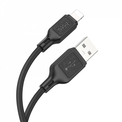 Кабель HOCO X90 Cool silicone charging data cable for iP Black