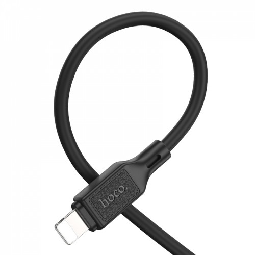 Кабель HOCO X90 Cool silicone charging data cable for iP Black