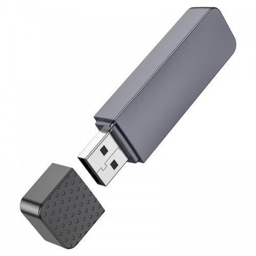 Кардридер HOCO HB45 Spirit 2-в-1 USB 2.0, кардридер Metal Gray