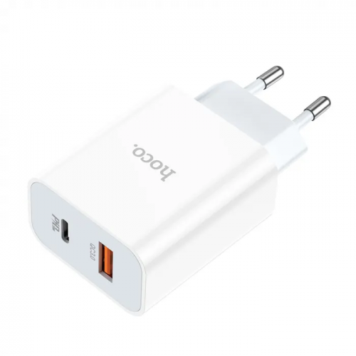 Сетевое зарядное устройство HOCO C97A PD20W+QC3.0 charger White