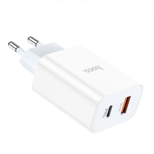 Сетевое зарядное устройство HOCO C97A PD20W+QC3.0 charger White
