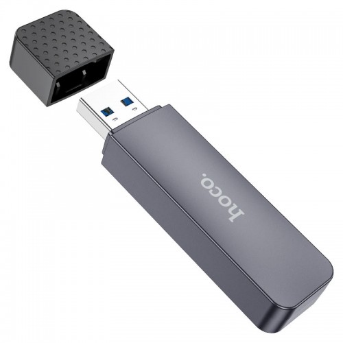 Картридер HOCO HB45 Spirit 2-в-1 USB 3.0, серый металлик