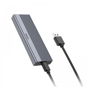 Зовнішня кишеня для накопичувача HOCO HB47 M.2 SSD Enclosure(USB3.1/6Gbps) Metal Gray