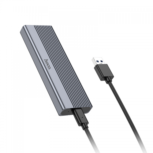Зовнішня кишеня для накопичувача HOCO HB47 M.2 SSD Enclosure(USB3.1/6Gbps) Metal Gray