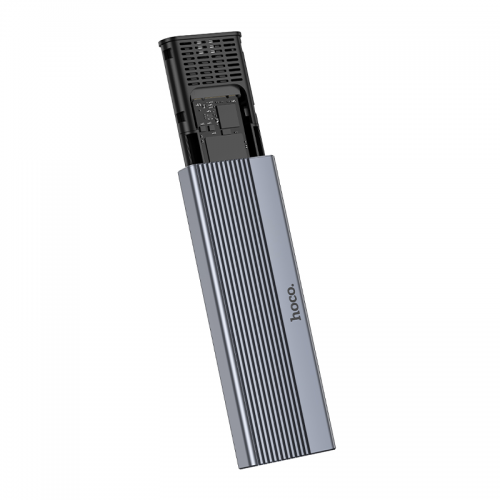 Зовнішня кишеня для накопичувача HOCO HB47 M.2 SSD Enclosure(USB3.1/6Gbps) Metal Gray