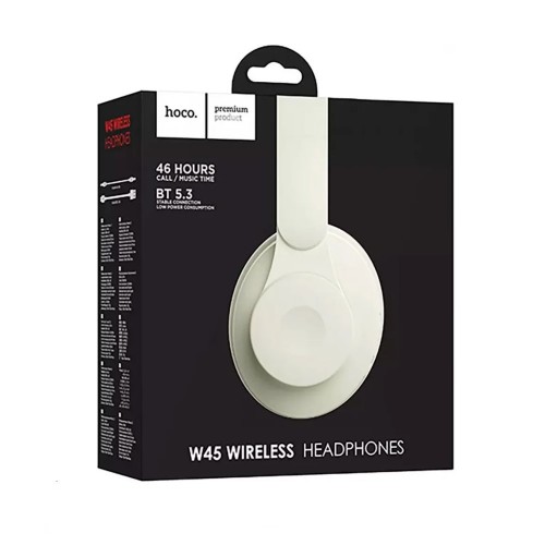 Беспроводные накладные наушники HOCO W45 Enjoy BT headset Milky White