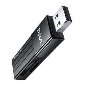 USB-хаб HOCO HB20 Mindful 2-в-1 кардридер (USB2.0) Чёрный