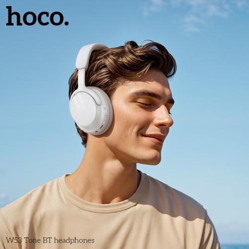 Беспроводные накладные наушники HOCO W53 Tone BT headphones Morning Mist White