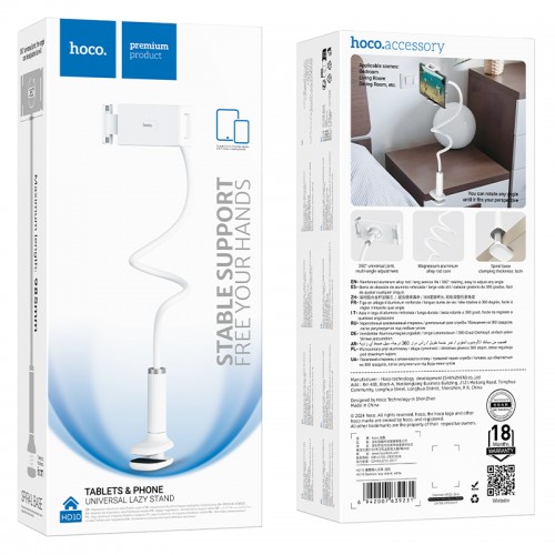 Тримач для телефона HOCO HD10 Bamboo lazy stand White