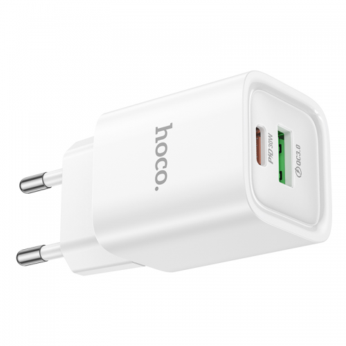 Сетевое зарядное устройство HOCO C149A Charm PD30W+QC3.0 charger (EU) White