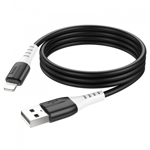 Кабель HOCO X82 USB – iP 2,4A, 1 м, силиконовый, силиконовые коннекторы, чёрный