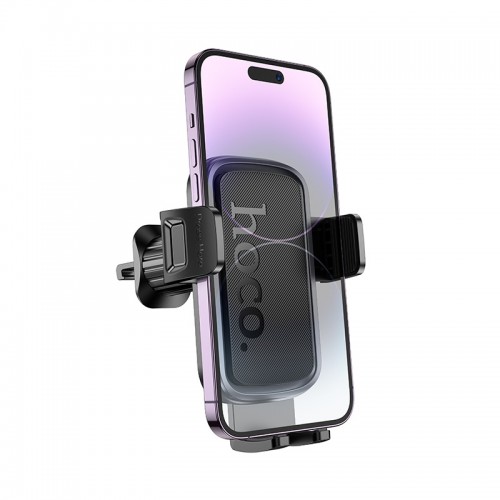 Автотримач для телефона HOCO H78 Vista push-type car holder (air outlet) Black Metal Gray