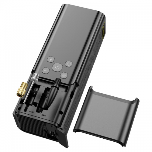 Автомобильный насос HOCO ZP7 Maddy portable smart air pump (5000mAh) Черный