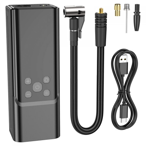 Автомобильный насос HOCO ZP7 Maddy portable smart air pump (5000mAh) Черный