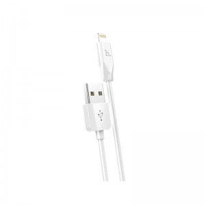 Кабель HOCO X1 USB to iP 2.4A, 2m, PVC, PVC connectors, White