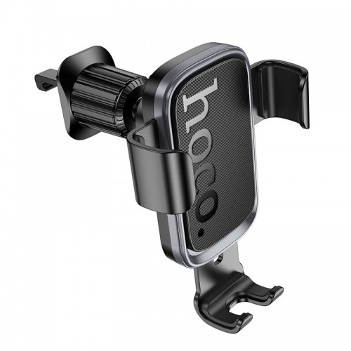 Автотримач для телефона HOCO H80 Vista gravity car holder (air outlet) Black Metal Gray