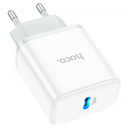 Мережевий зарядний пристрій HOCO C104A Stage single port PD20W charger White