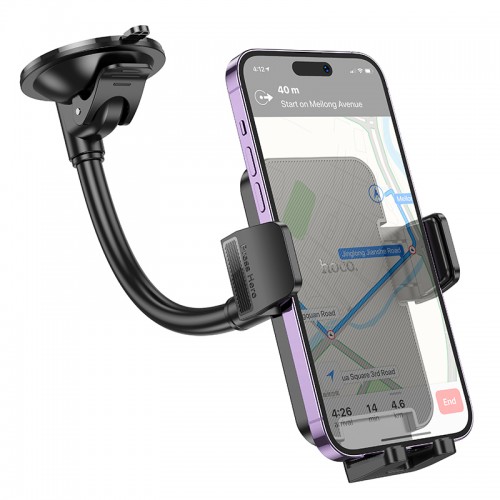 Автотримач для телефона HOCO H38 Cheetah car holder(windshield) Black