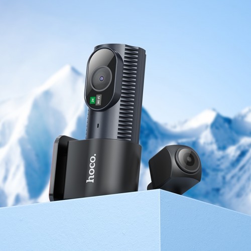 Відеореєстратор HOCO DV8 2K display hidden driving recorder(with rear camera) Black