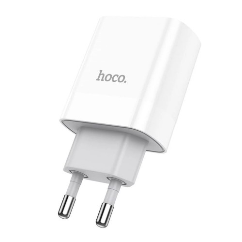 Сетевое зарядное устройство HOCO C80A Rapido PD20W+QC3.0 charger(EU) White