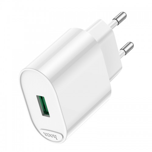 Сетевое зарядное устройство HOCO C109A Fighter однопортовое QC3.0 18W белое