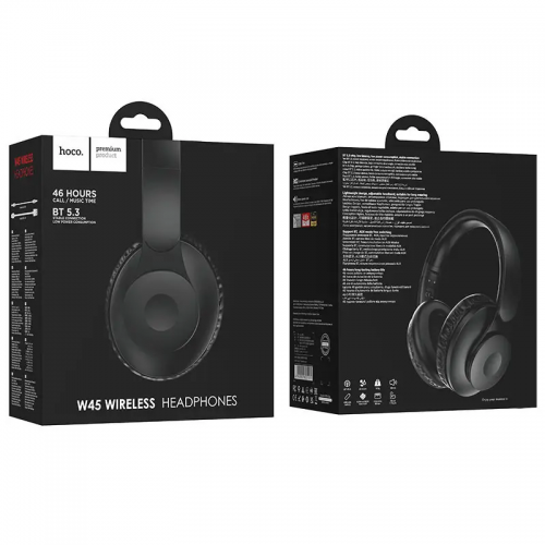 Беспроводные накладные наушники HOCO W45 Enjoy BT headset Black