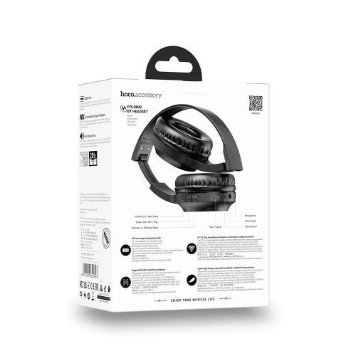 Бездротові накладні навушники HOCO W46 Charm BT headset Black