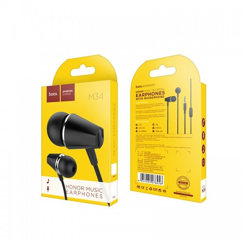 Проводные наушники HOCO M34 (3.5mm) Black