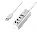 USB-хаб HOCO HB1 4USB Линейный Silver