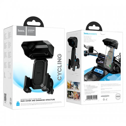 Велотримач для телефона HOCO H31 Wild Wolf bicycle motorcycle universal holder Black