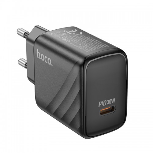 Сетевое зарядное устройство HOCO CS22A Value, однопортовое, PD 30 Вт, чёрное