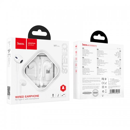 Проводные наушники HOCO M1 Max (Type-C) White