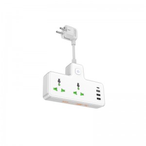 Мережевий подовжувач HOCO  AC11A Voyage 2-position expansion socket(1C3A) White