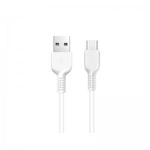 Кабель HOCO X13 USB to Type-C 3A, 1m, PVC, PVC connectors, White