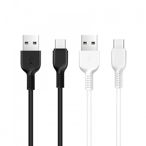 Кабель HOCO X13 USB to Type-C 3A, 1m, PVC, PVC connectors, White