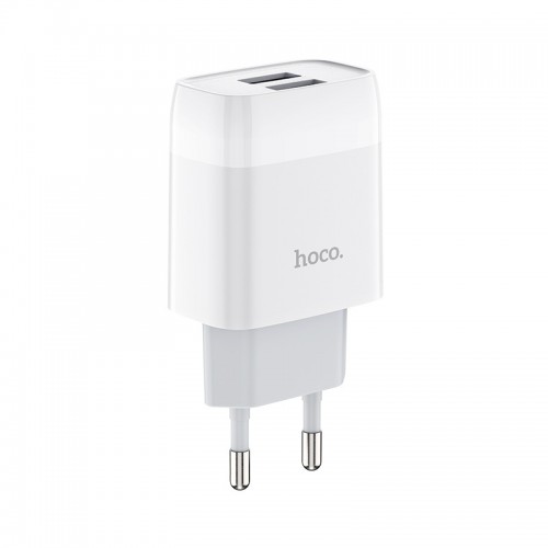 Сетевое зарядное устройство HOCO C73A Glorious dual port charger 12W White