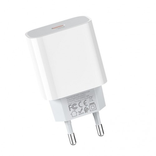 Сетевое зарядное устройство HOCO C76A Plus Speed source PD20W charger White