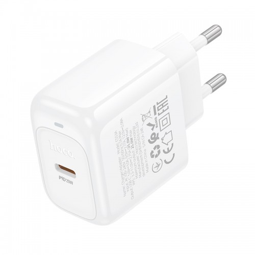 Мережевий зарядний пристрій HOCO CS53A Surplus single port PD25W charger White