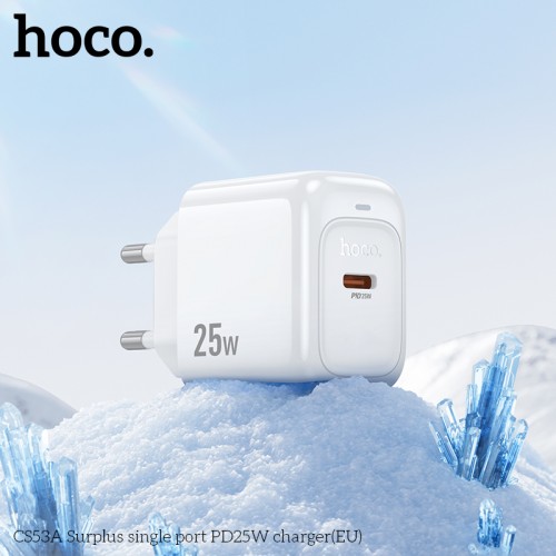 Мережевий зарядний пристрій HOCO CS53A Surplus single port PD25W charger White