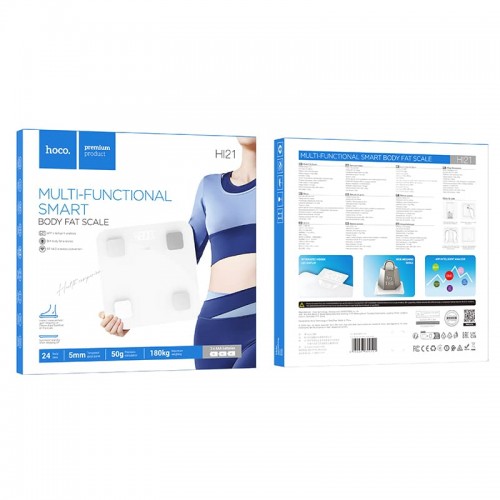 Ваги підлогові HOCO HI21 Smart body fat scale White