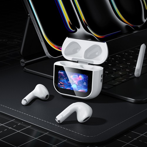 Беспроводные наушники TWS HOCO EW82 Sparkle, сенсорный экран, White