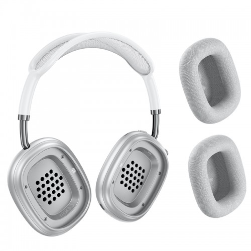 Беспроводные накладные наушники HOCO W65 Plus Happy ANC BT headphones Silver