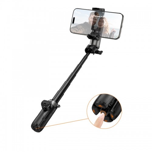 Селфи-монопод HOCO K27 Magic портативный мини-штатив для прямых трансляций, чёрный