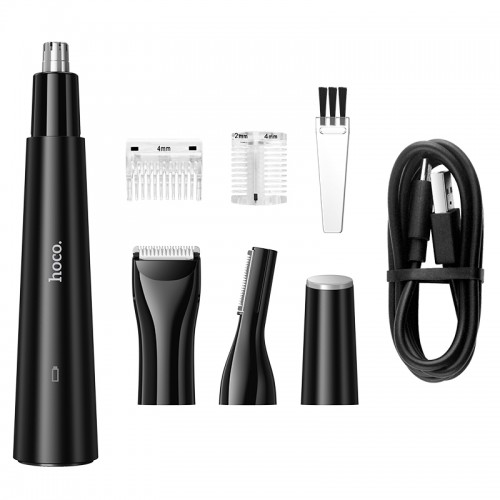 Тример для носа 3-в-1 HOCO HP37 Three-in-one multifunctional nose hair trimmer Black