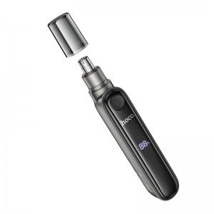 Тример для носа HOCO HP33 electric nose hair trimmer with display Metal gray