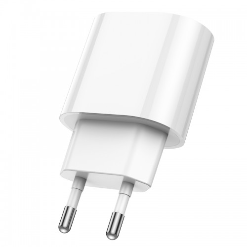 Сетевое зарядное устройство HOCO C109A(PD20W) Fighter, однопортовое PD20W, белое