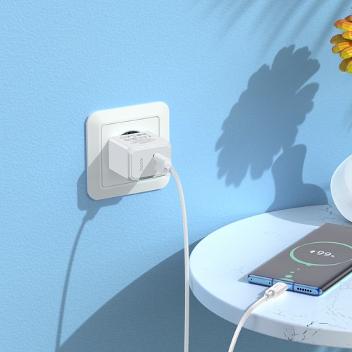 Сетевое зарядное устройство HOCO CS11A Ocean, однопортовое, белое