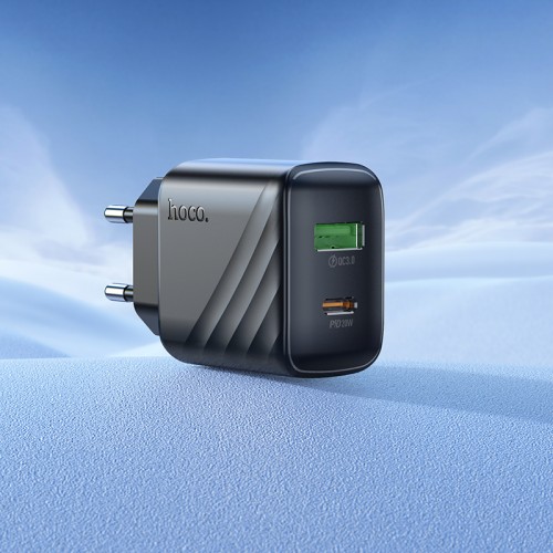 Мережевий зарядний пристрій HOCO CS25A Rico PD20W+QC3.0 charger Black