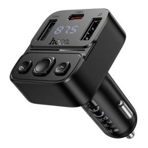 АЗП с FM-модулятором HOCO E87 Delta 35W (1A1C) автомобильный Bluetooth FM-трансмиттер